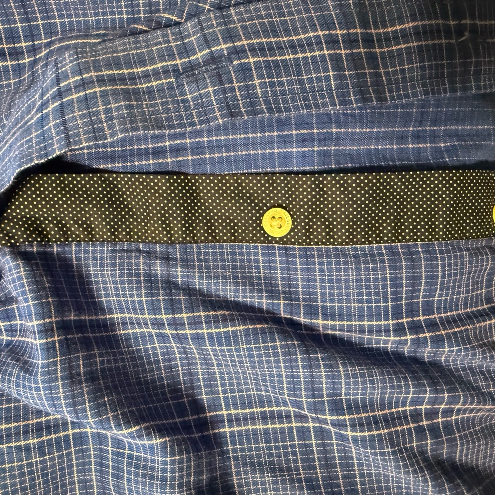 Tailorbyrd Blue Plaid Men's Shirt - Picture 4 of 5